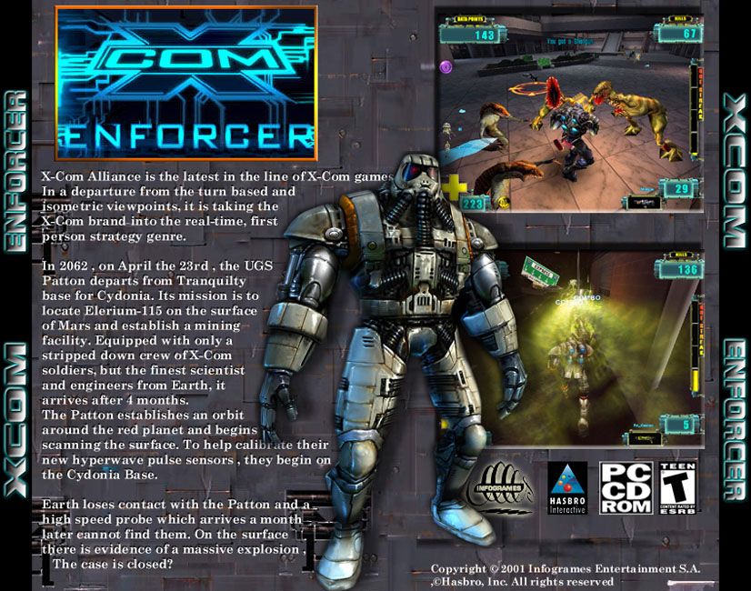 X-COM: Enforcer - zadn CD obal