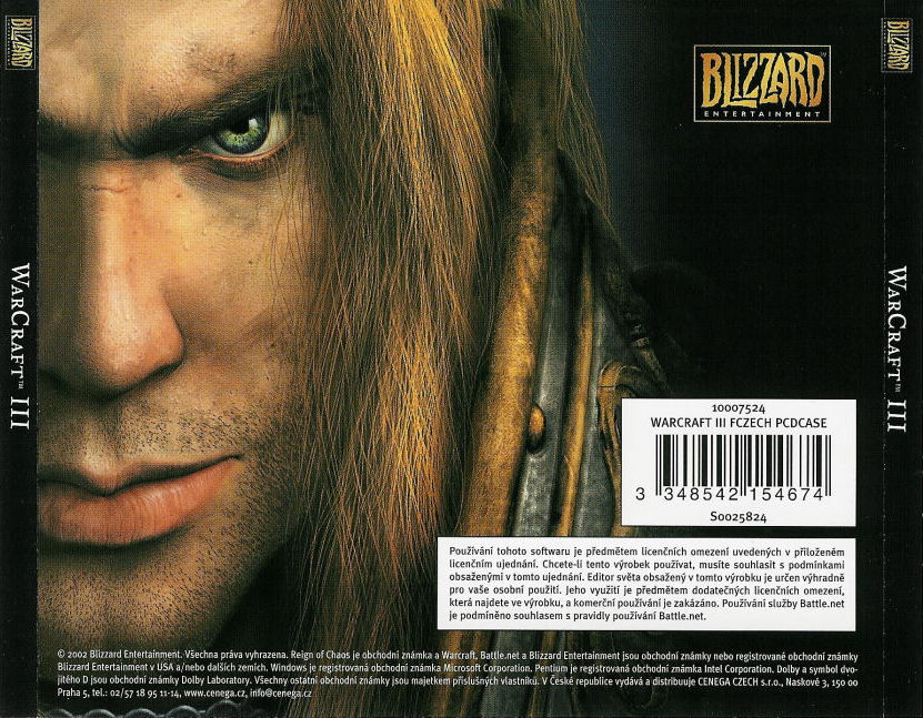 WarCraft 3: Reign of Chaos - zadn CD obal 2