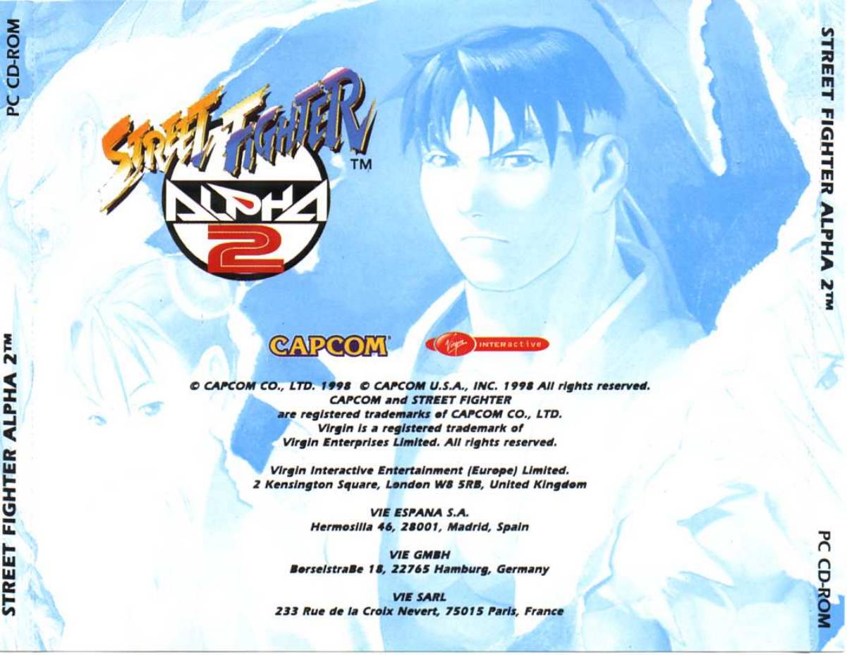 Street Fighter Alpha 2 - zadn CD obal