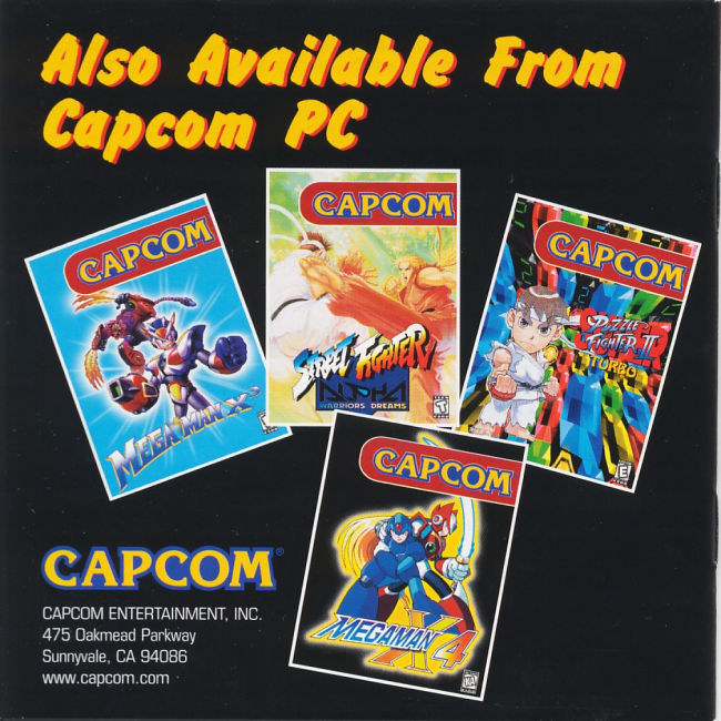 Street Fighter Alpha 2 - predn vntorn CD obal