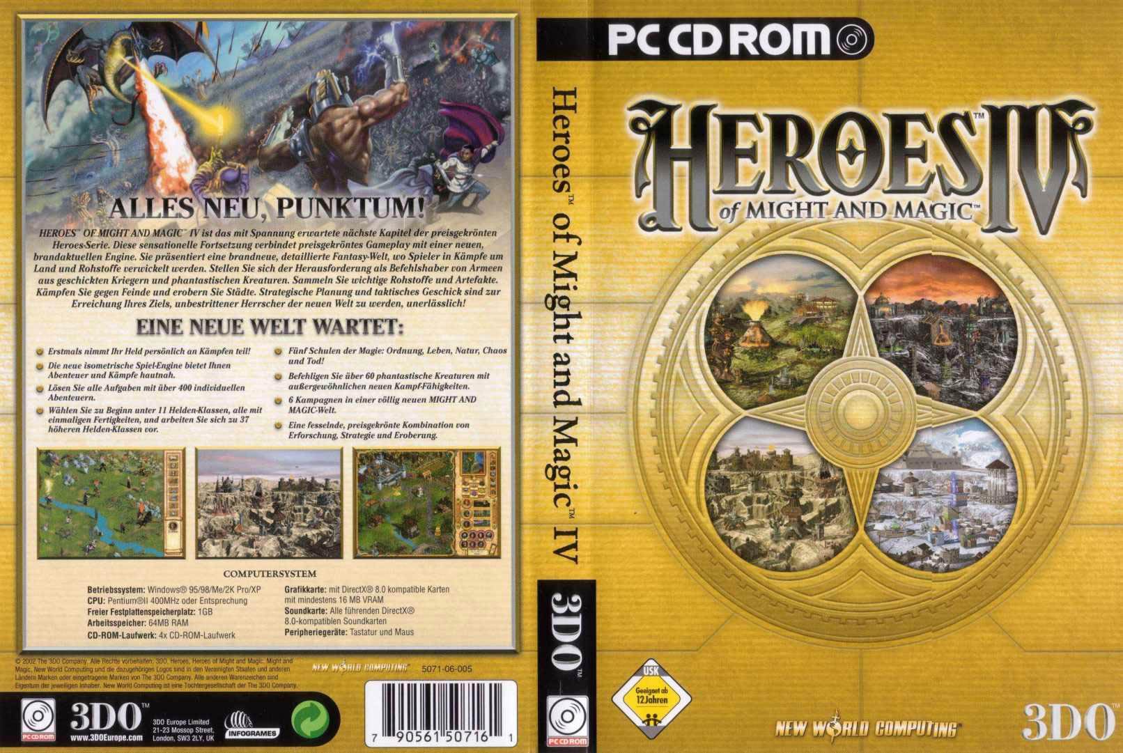 Heroes of Might & Magic 4 - DVD obal
