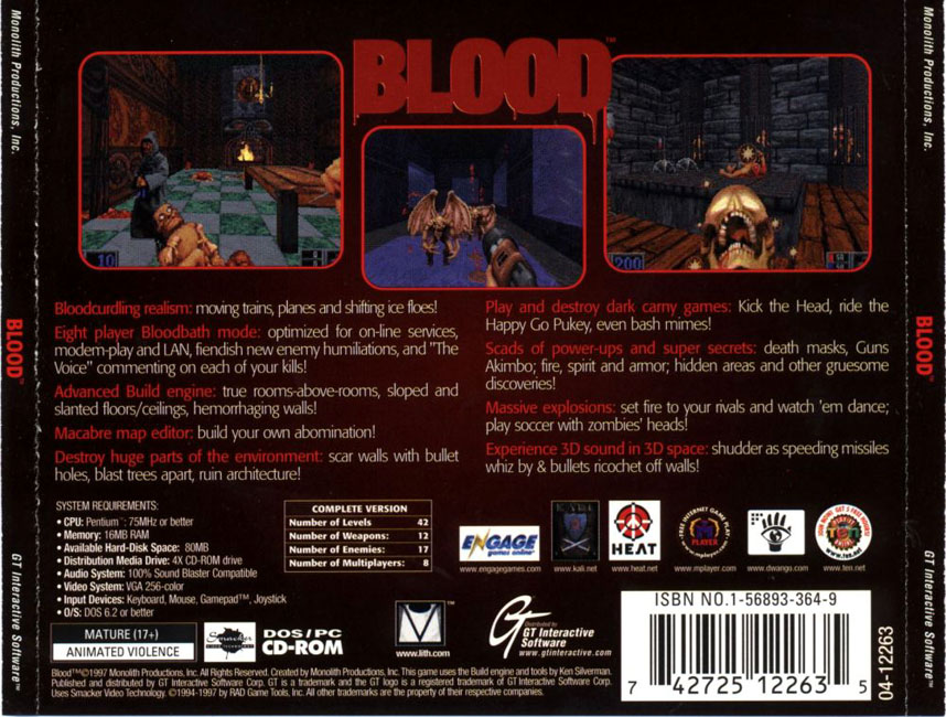 Blood - zadn CD obal