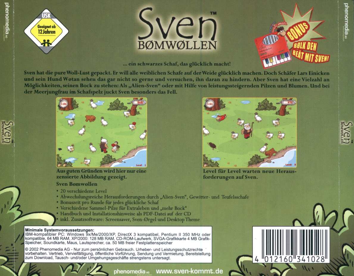 Sven BØMWØLLEN - zadn CD obal