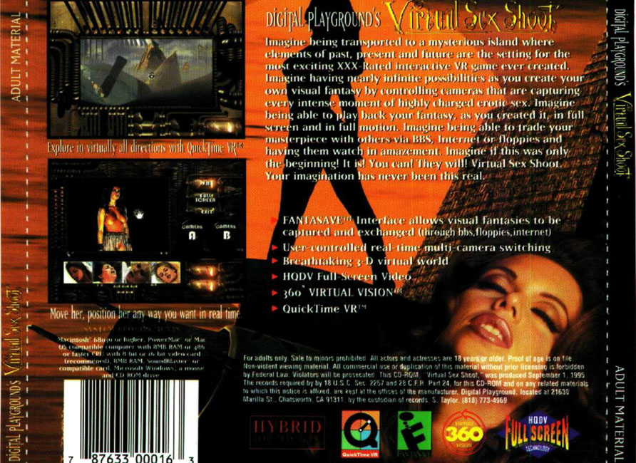 Virtual Sex Shoot - zadn CD obal