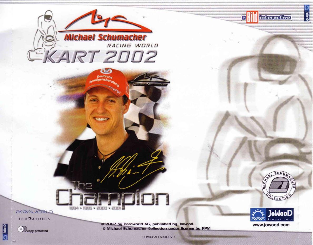 Michael Schumacher Racing World KART 2002 - zadn CD obal