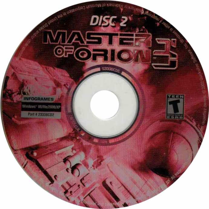 Master of Orion 3 - CD obal 2