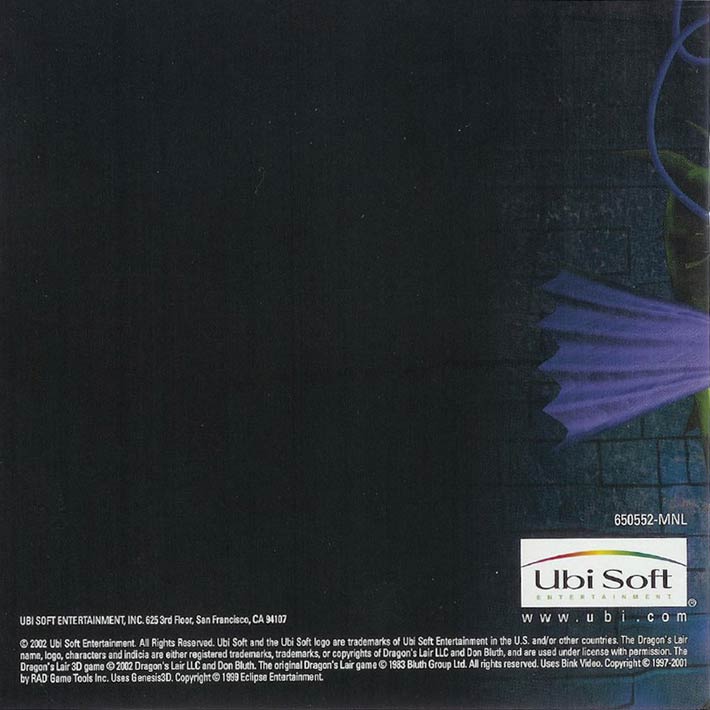 Dragon's Lair 3D: Return to the Lair - predn vntorn CD obal
