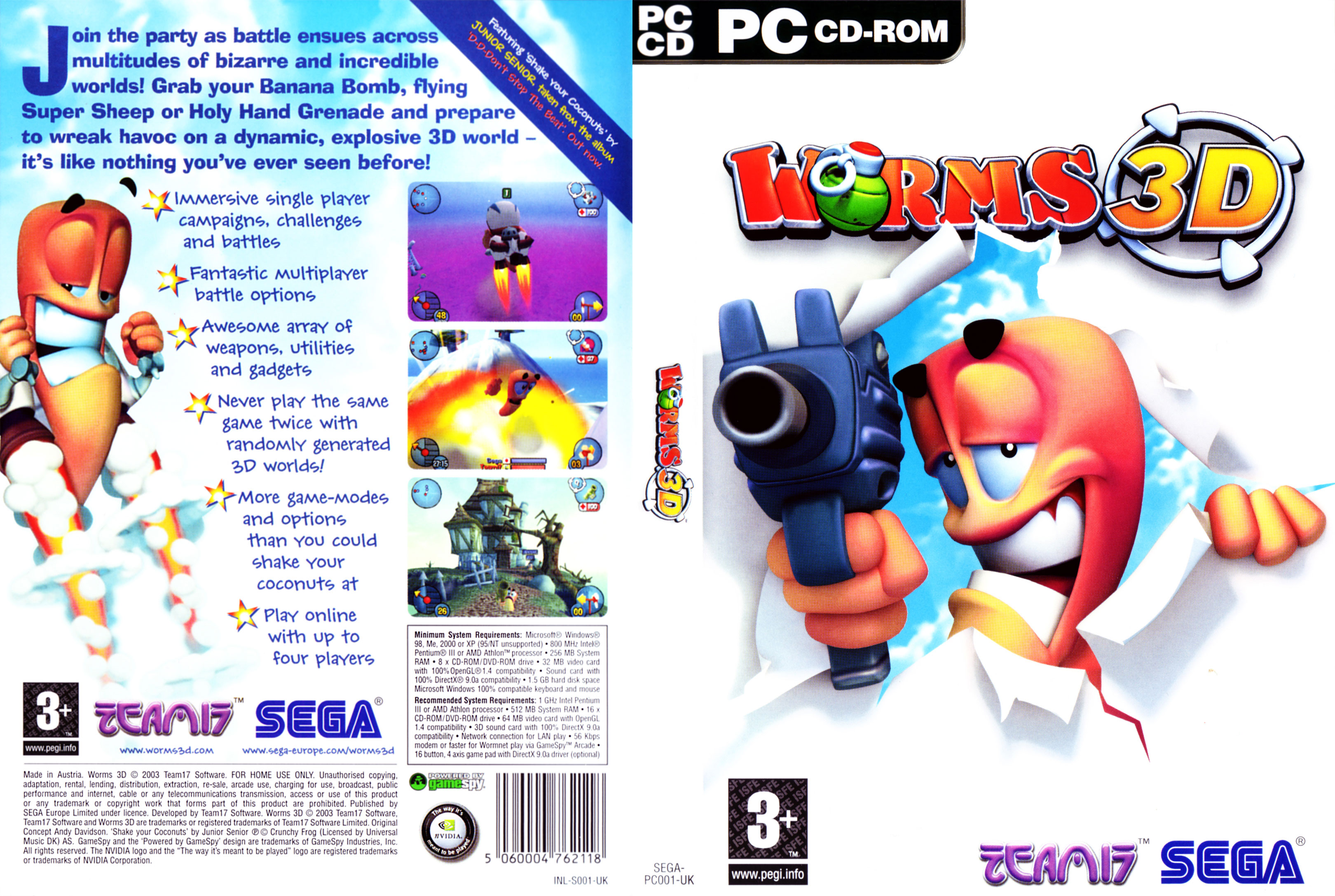 Worms 3D - DVD obal