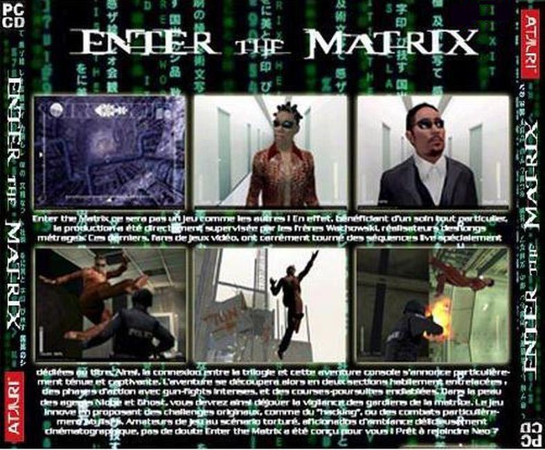 Enter The Matrix - zadn CD obal