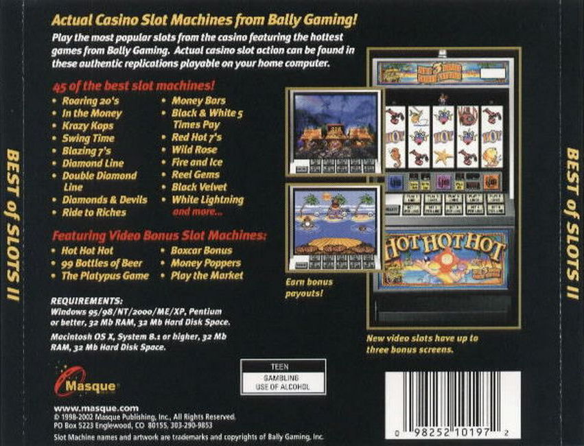 Best of Slots II - zadn CD obal