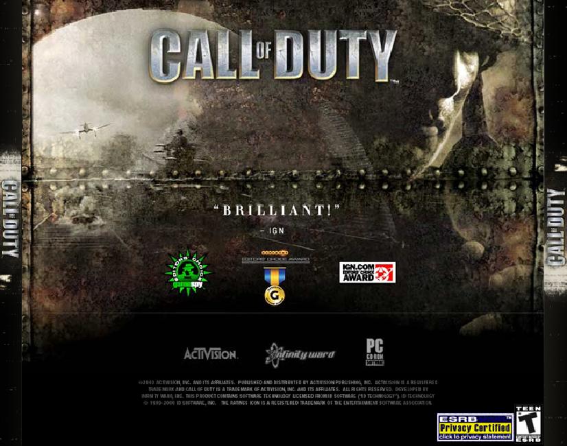 Call of Duty - zadn CD obal