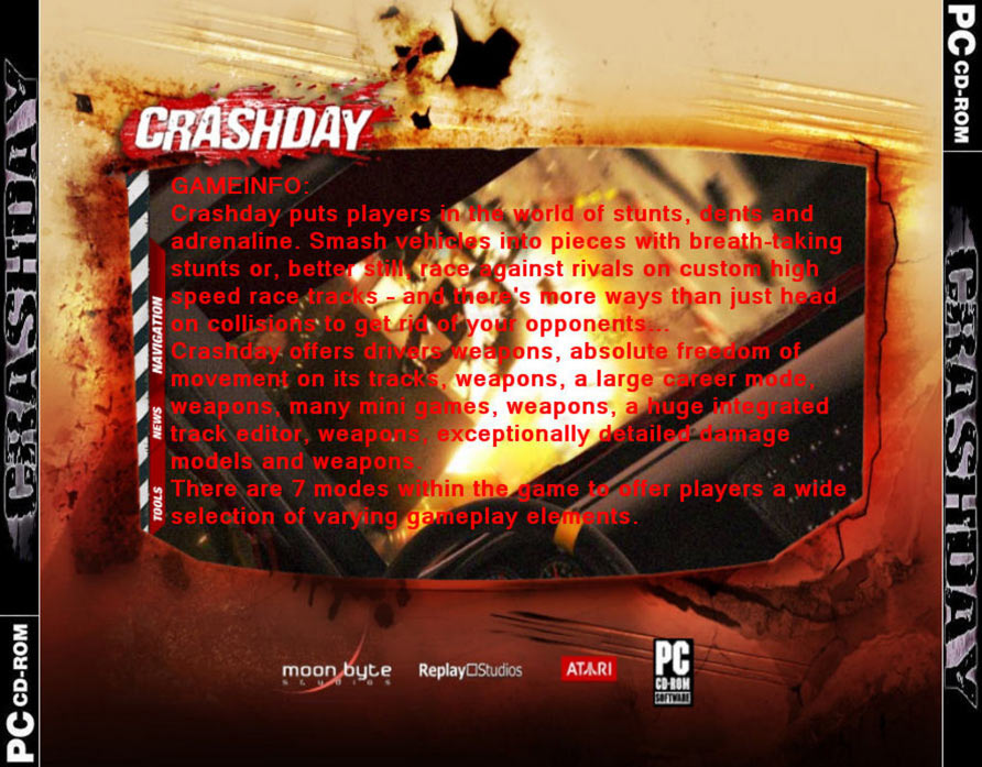 Crashday - zadn CD obal 2