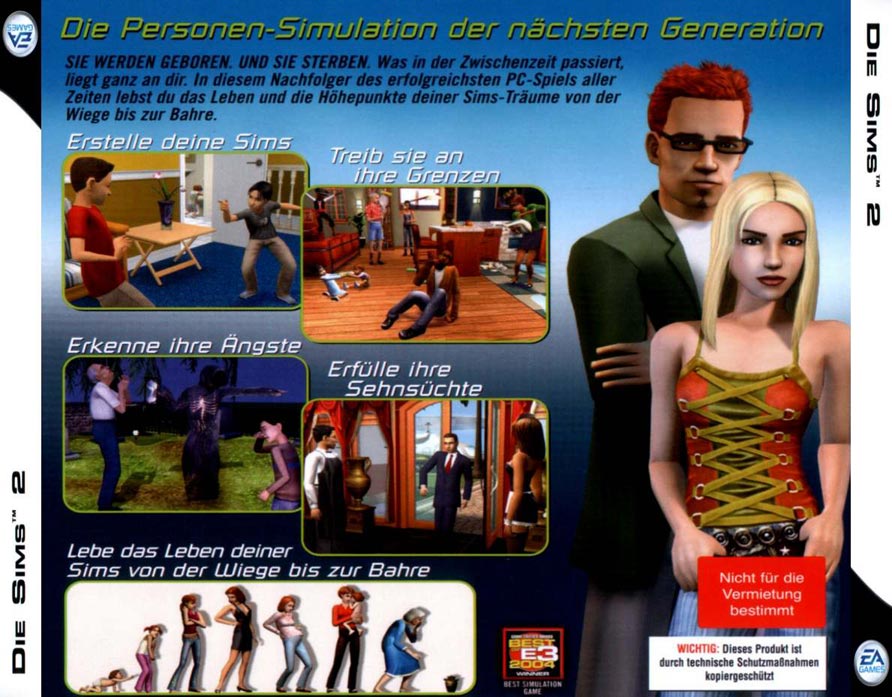 The Sims 2 - zadn CD obal