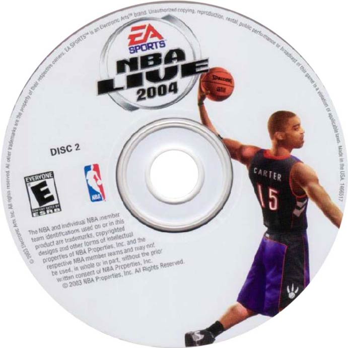NBA Live 2004 - CD obal 2