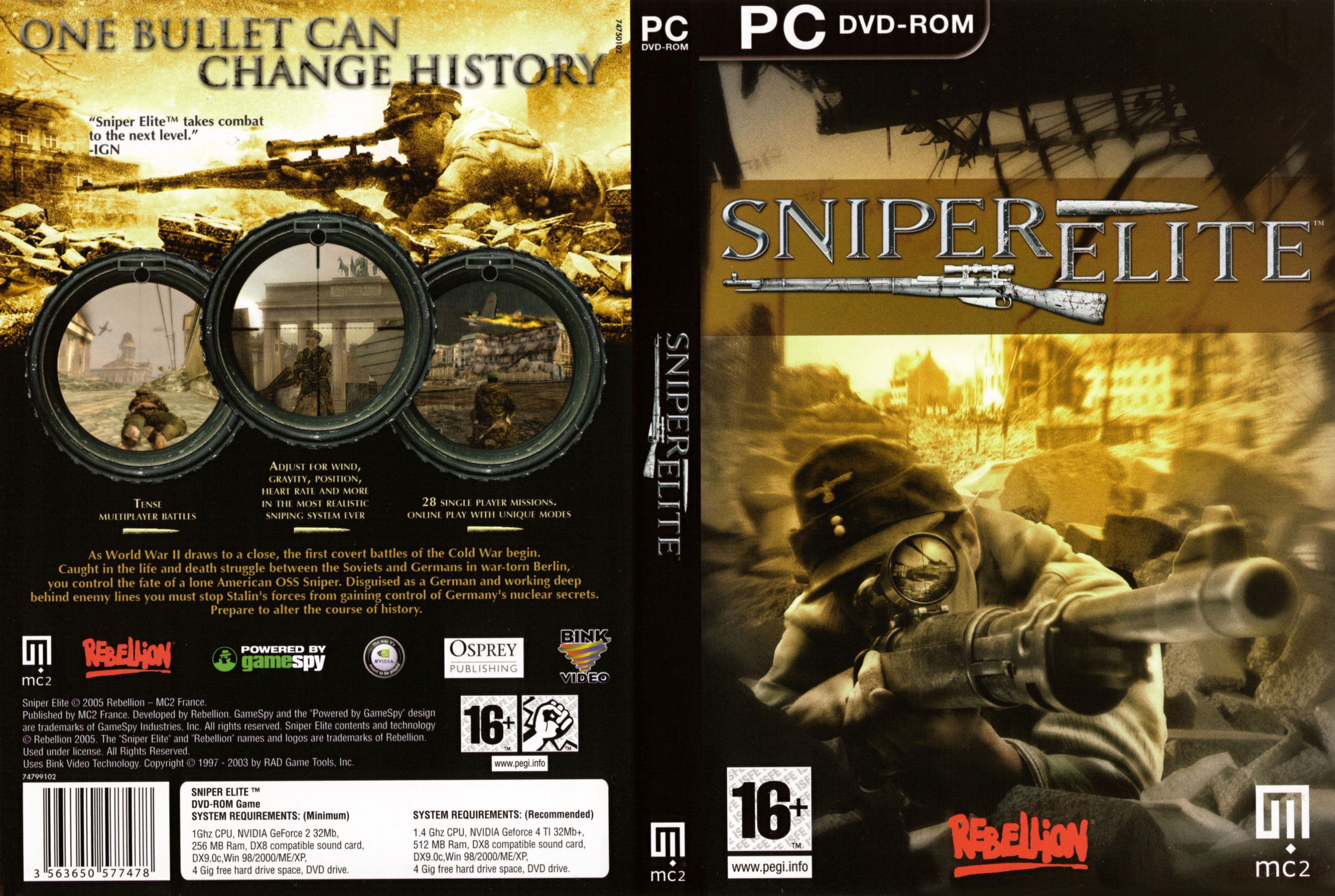 Sniper Elite - DVD obal