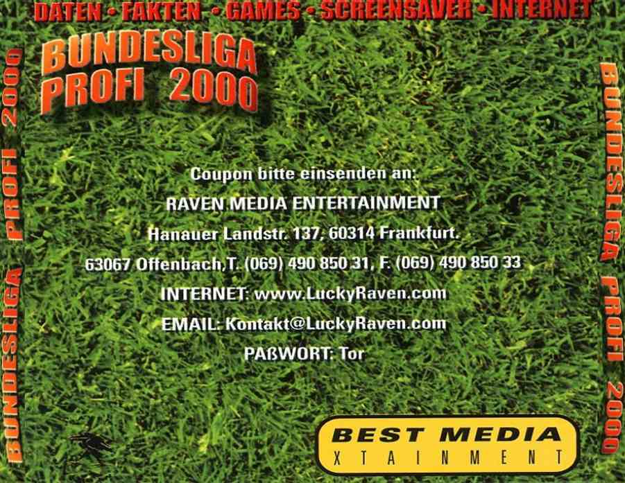Bundesliga Profi 2000 - zadn CD obal
