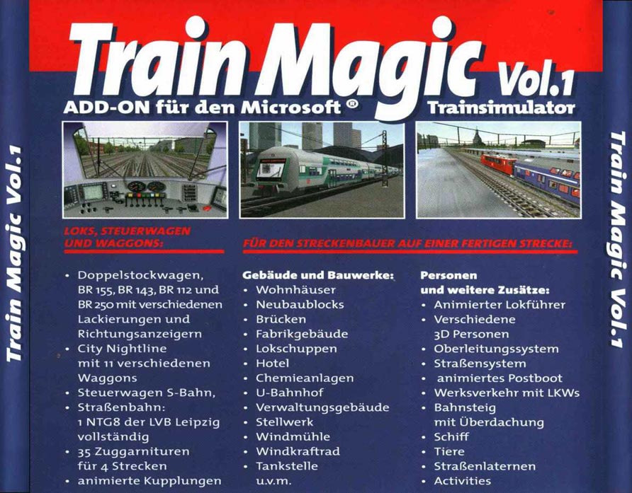 Train Magic - MS train Simulator Add-On - zadn CD obal