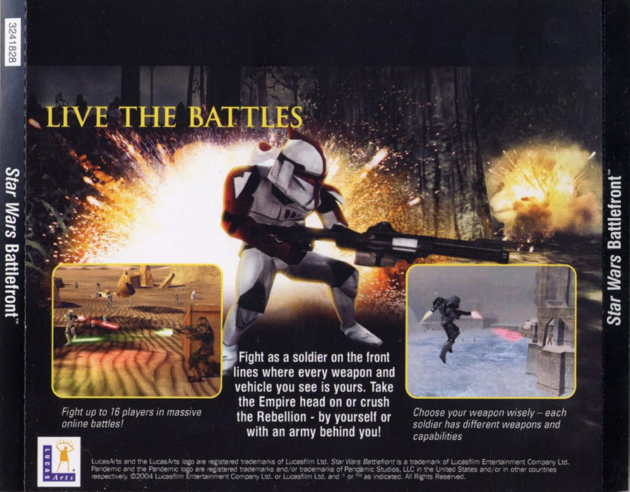 Star Wars: BattleFront (2004) - zadn CD obal