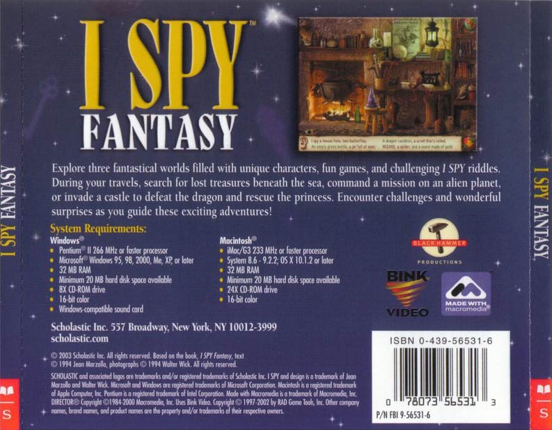 I Spy: Fantasy - zadn CD obal