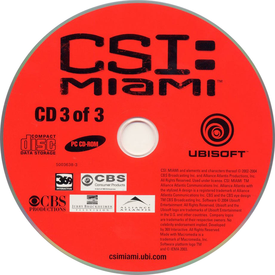 CSI: Miami - CD obal 3