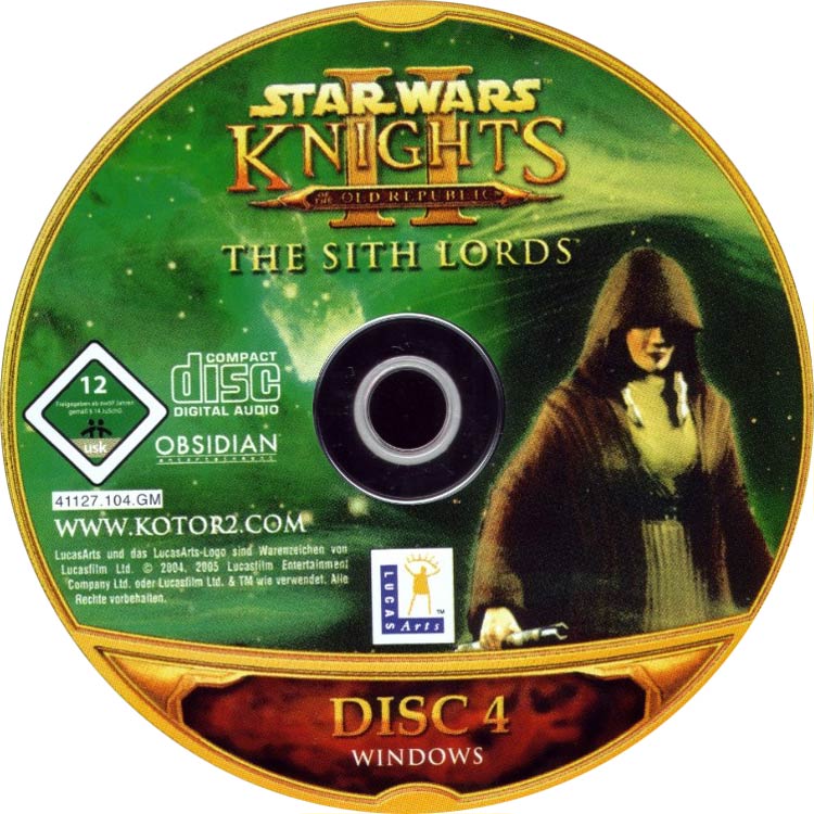 Star Wars: Knights of the Old Republic 2: The Sith Lords - CD obal 4