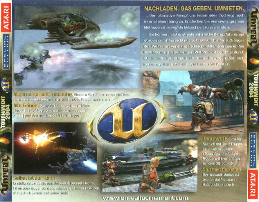 Unreal Tournament 2004: Special Edition - zadn CD obal