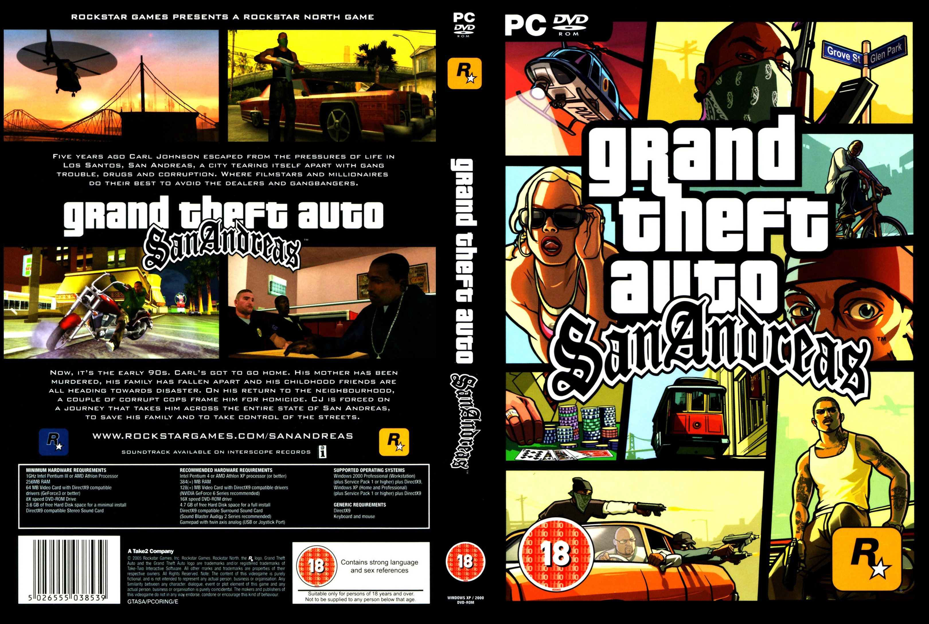Grand Theft Auto: San Andreas - DVD obal 2