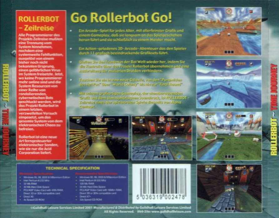 RollerBot: Time Journey - zadn CD obal