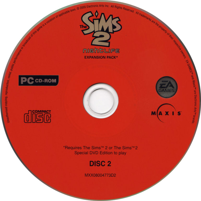 The Sims 2: Nightlife - CD obal 2