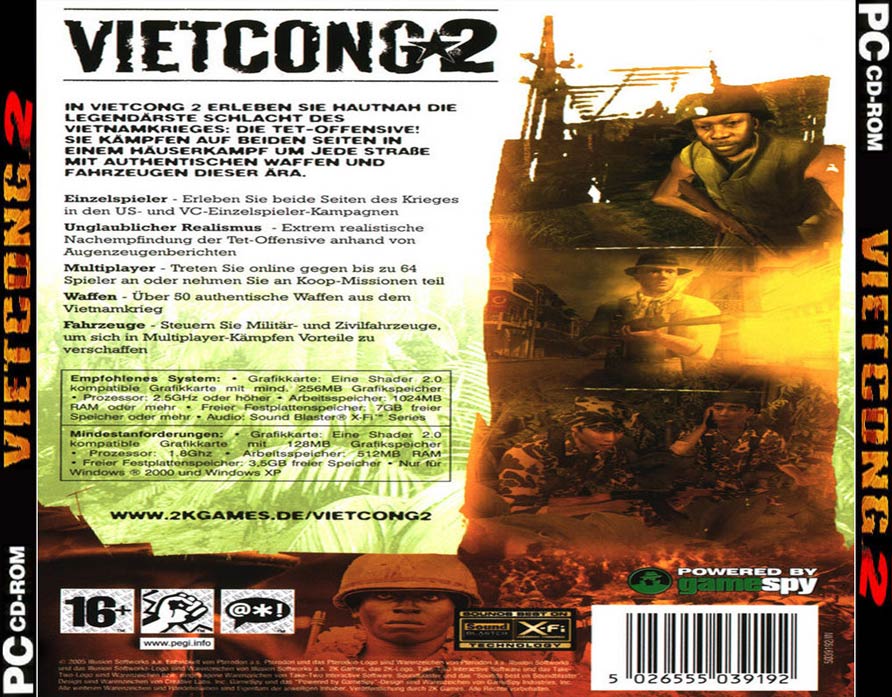 Vietcong 2 - zadn CD obal