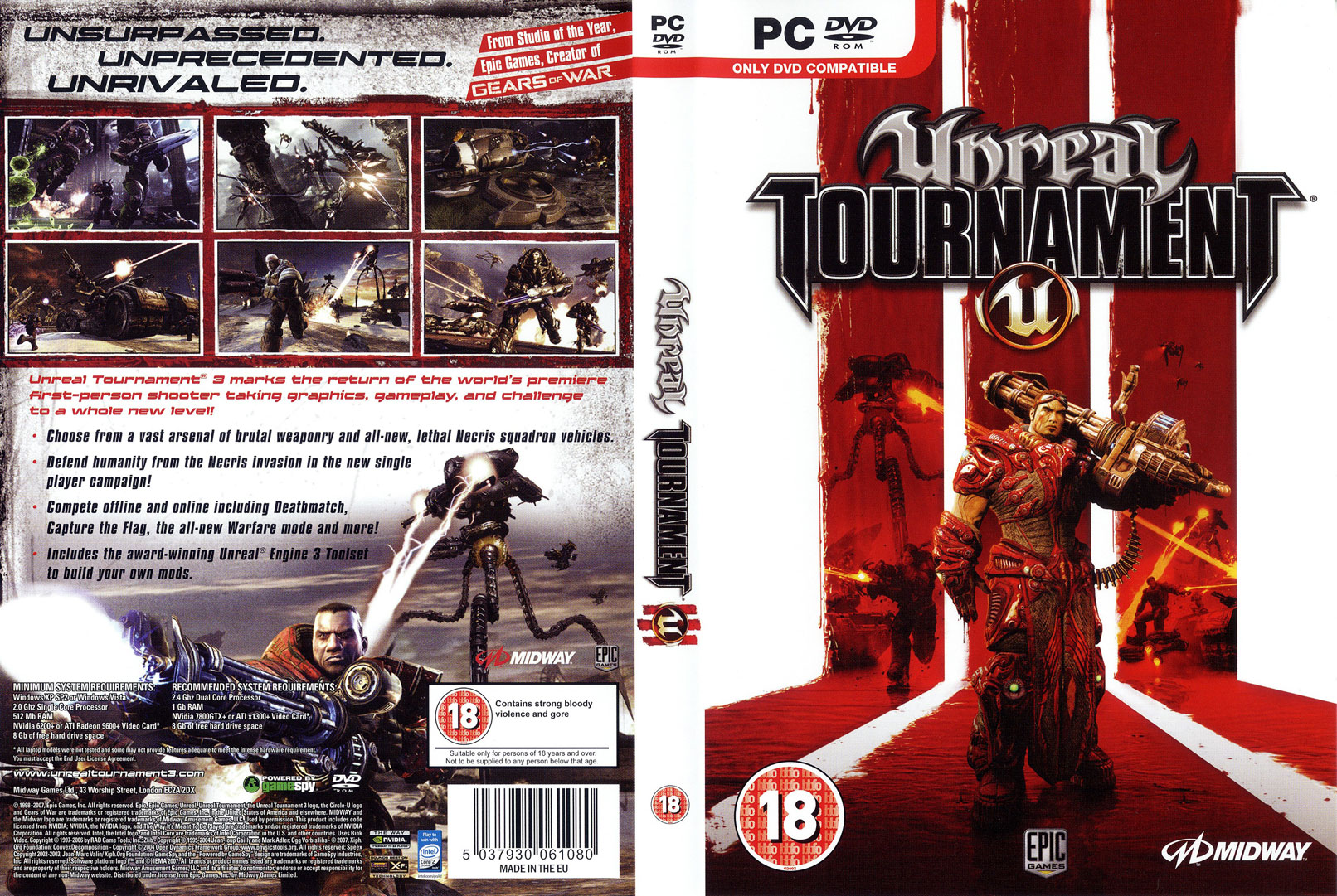 Unreal Tournament III - DVD obal