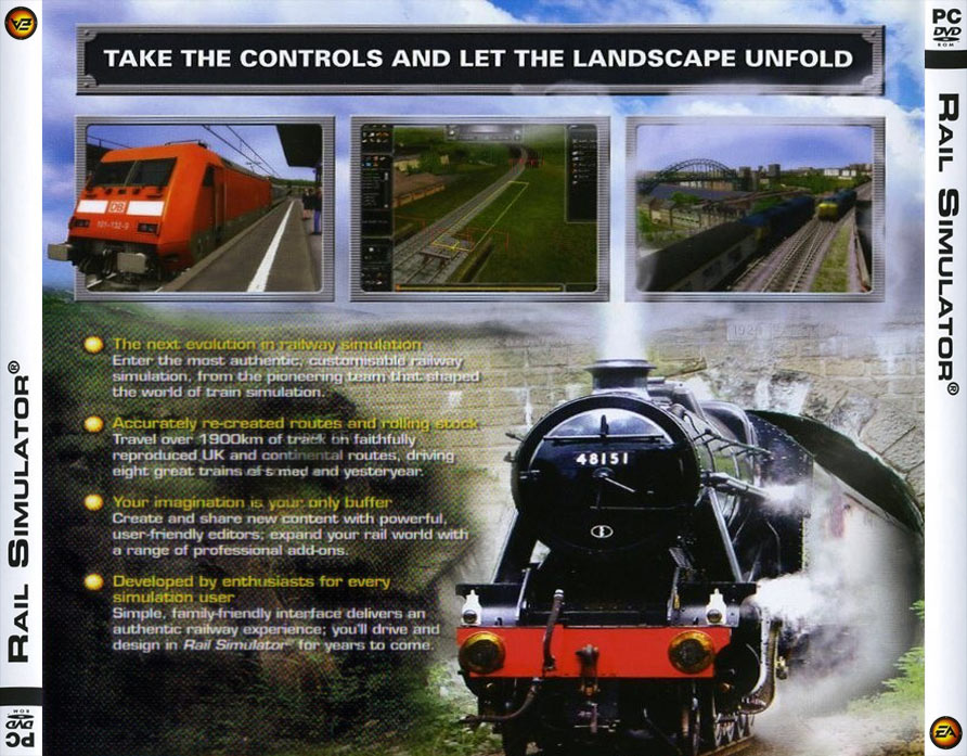 Rail Simulator - zadn CD obal