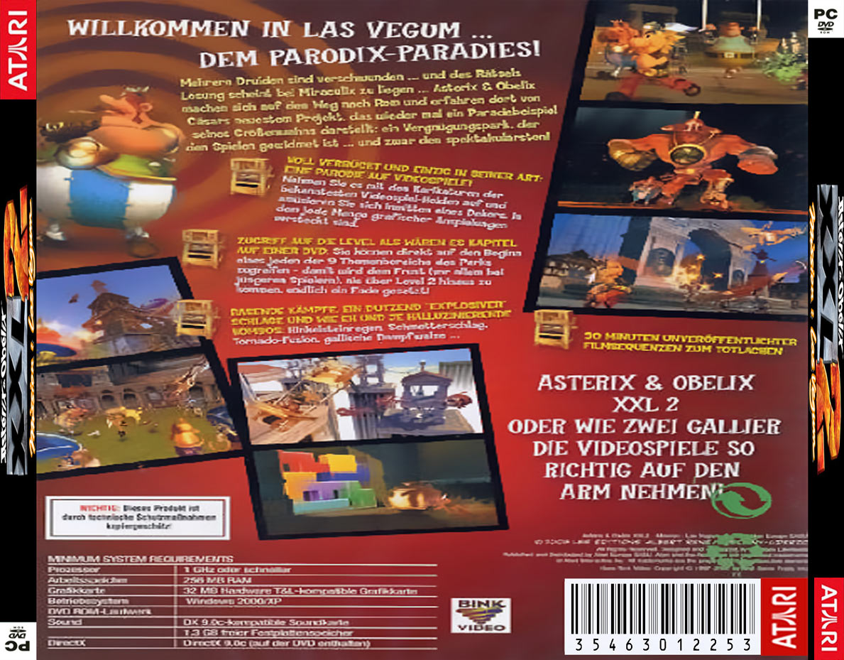 Asterix & Obelix XXL 2: Mission Las Vegum - zadn CD obal