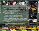 MechWarrior 3 - zadn CD obal