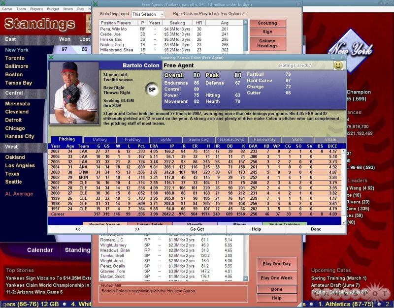 Baseball Mogul 2008 - screenshot 3