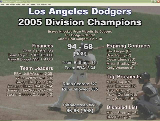 Baseball Mogul 2006 - screenshot 2