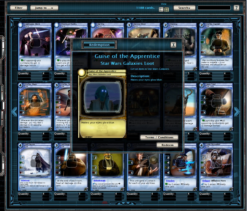 Star Wars Galaxies - Trading Card Game: Champions of the Force - screenshot 7