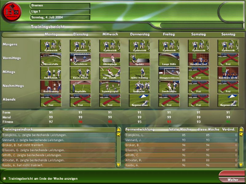 Kicker Manager 2004 - screenshot 2