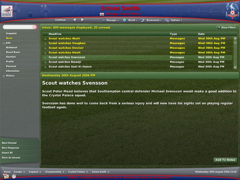 Football Manager 2007 - screenshot 18