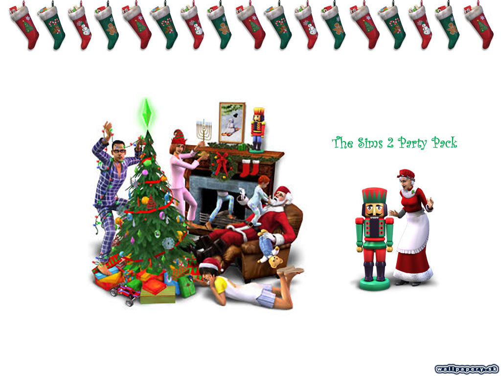 The Sims 2: Christmas Party Pack - wallpaper 2