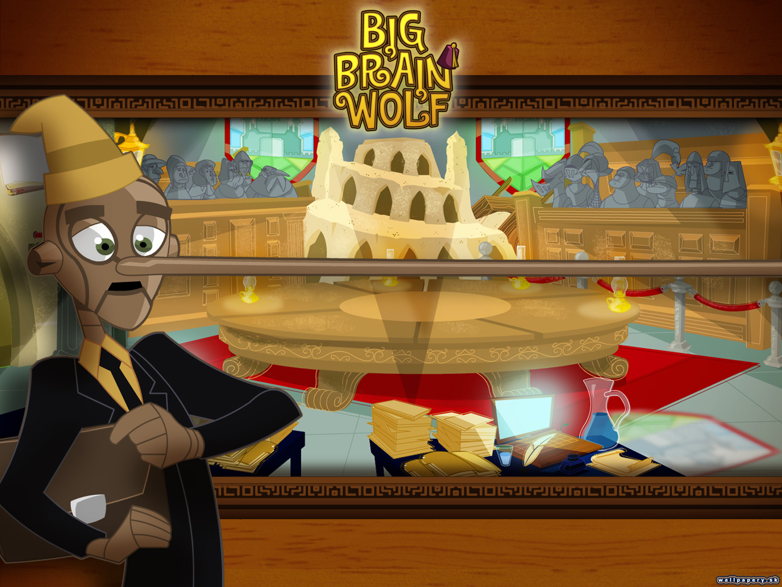Big Brain Wolf - wallpaper 3